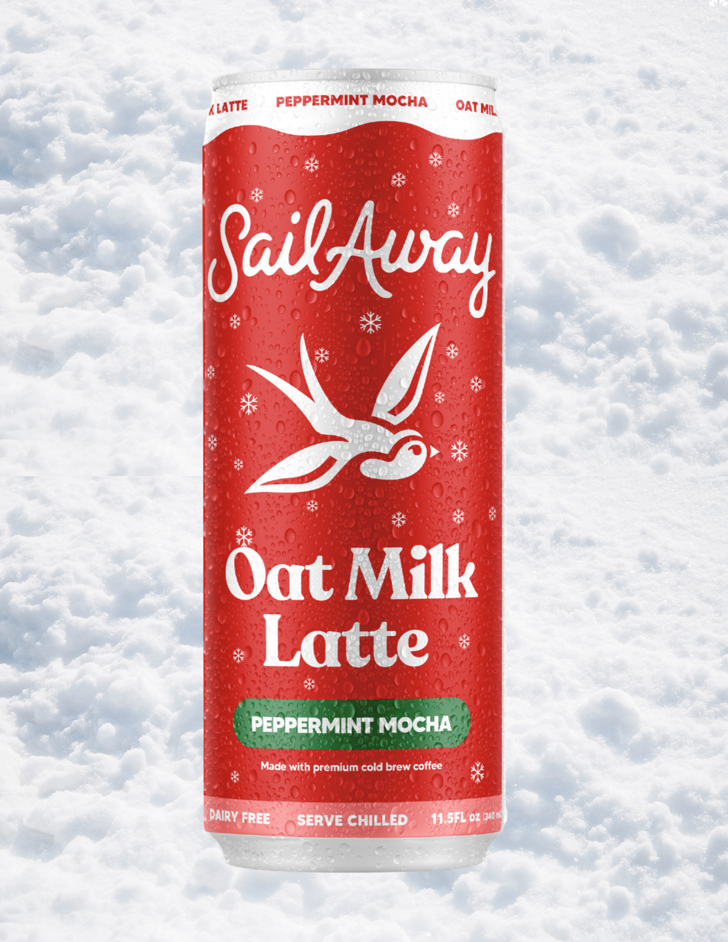 Oat Milk Latte - PEPPERMINT MOCHA (Holiday Seasonal): 12