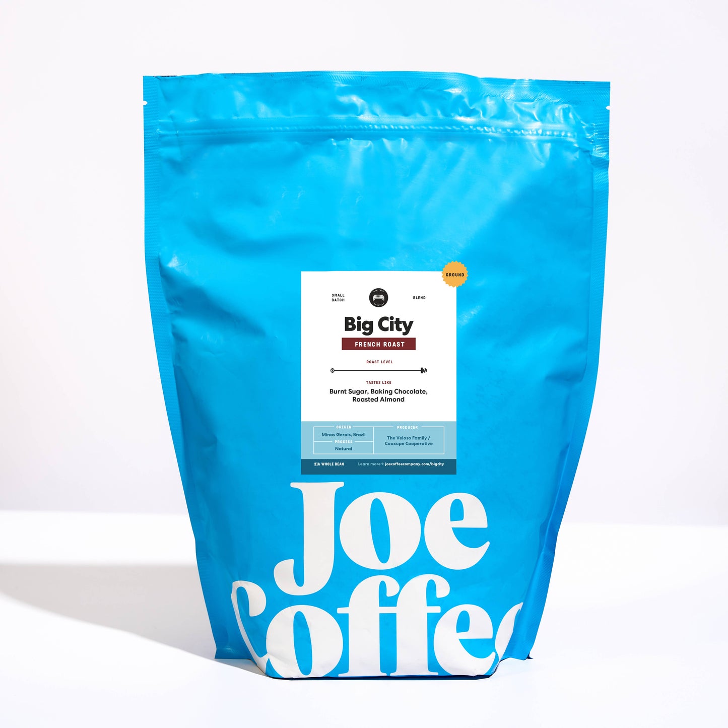 Big City Dark Roast Coffee, 12 oz, Kosher, Rainforest Alliance Certified, NYC Roaster: Whole Bean