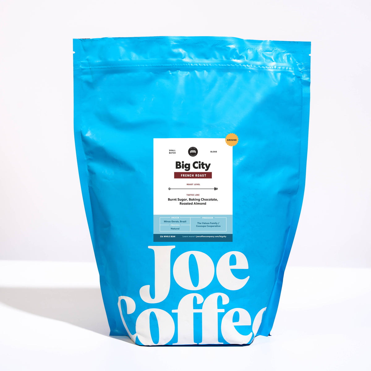 X- TRA Big City Dark Roast Coffee, 12 oz, Kosher, Rainforest Alliance Certified, NYC Roaster: Ground