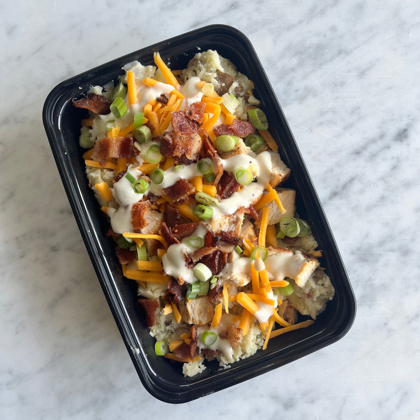 Large Chicken Bacon Ranch Mashed Cauliflower Bowl, GF