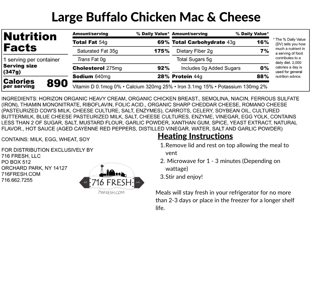 Large Buffalo Chicken Mac & Cheese