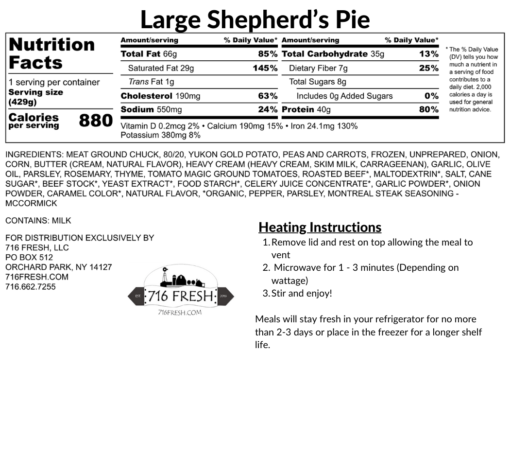 Large Shepherd’s Pie, GF