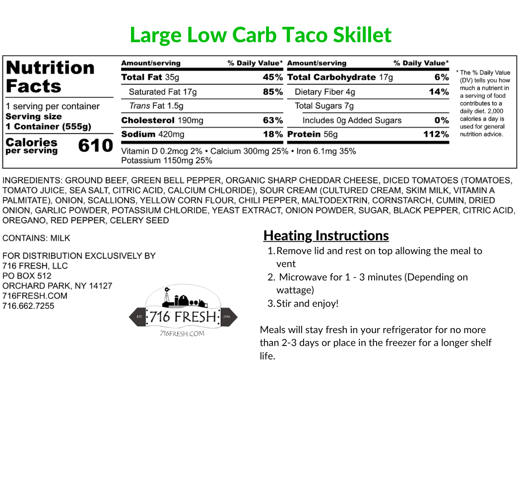 Large Low Carb Taco Skillet