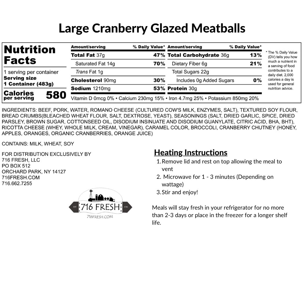 Large Cranberry Glazed Meatballs