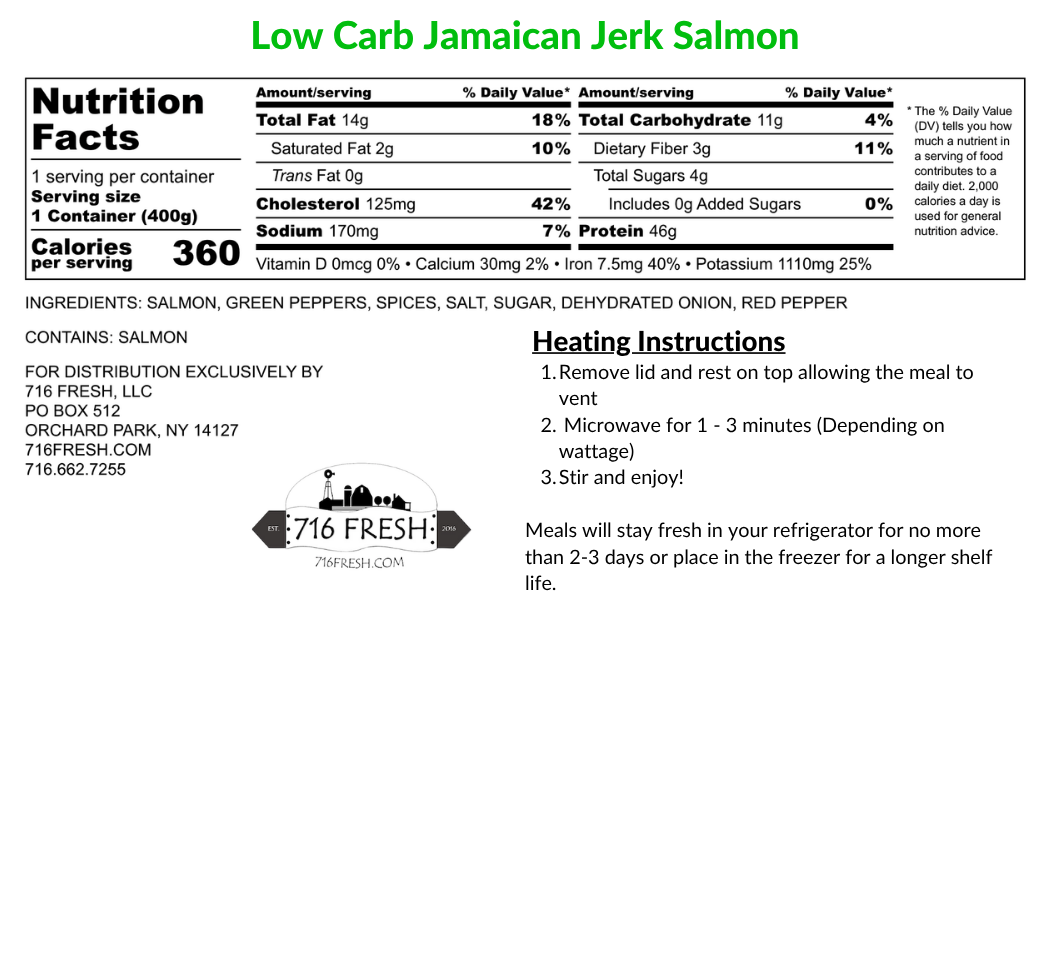 Low Carb Jamaican Jerk Salmon, GF, DF