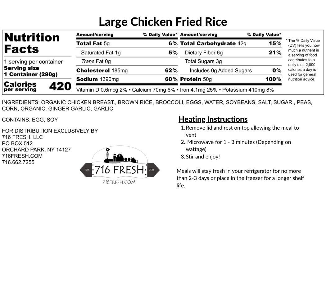 Large Chicken Fried Rice, GF