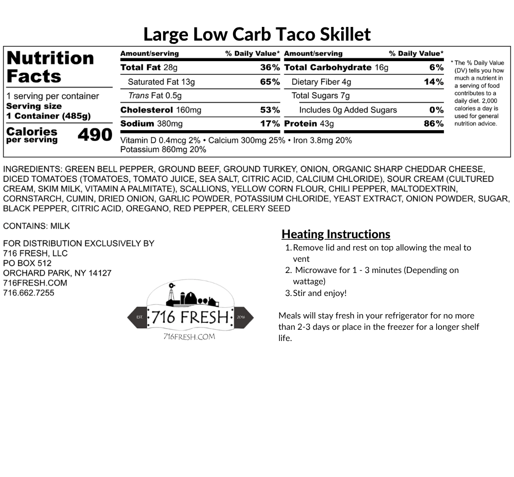 Large Low Carb Taco Skillet