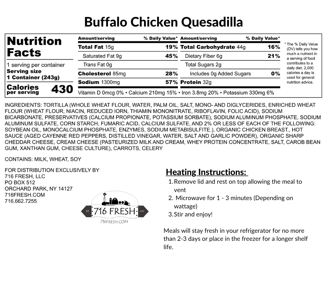 Buffalo Chicken Quesadilla