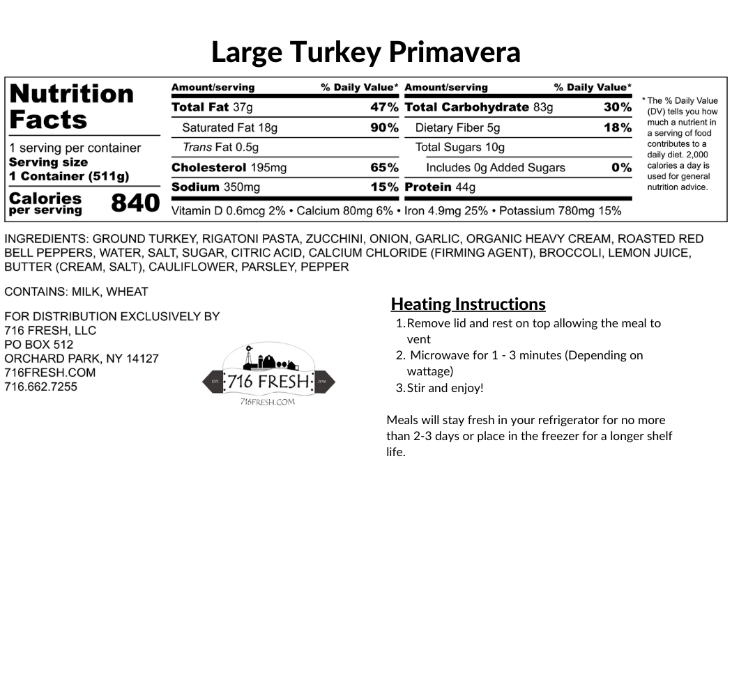 Large Turkey Primavera