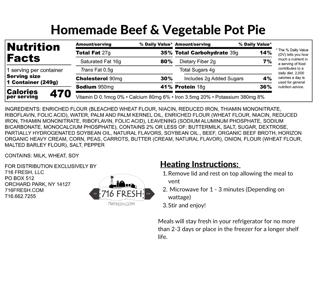 Homemade Beef & Vegetable Pot Pie