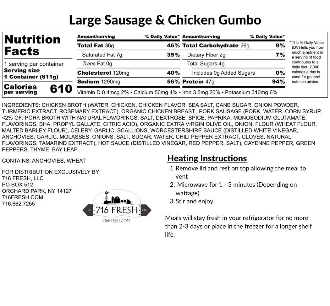 Large Sausage & Chicken Gumbo