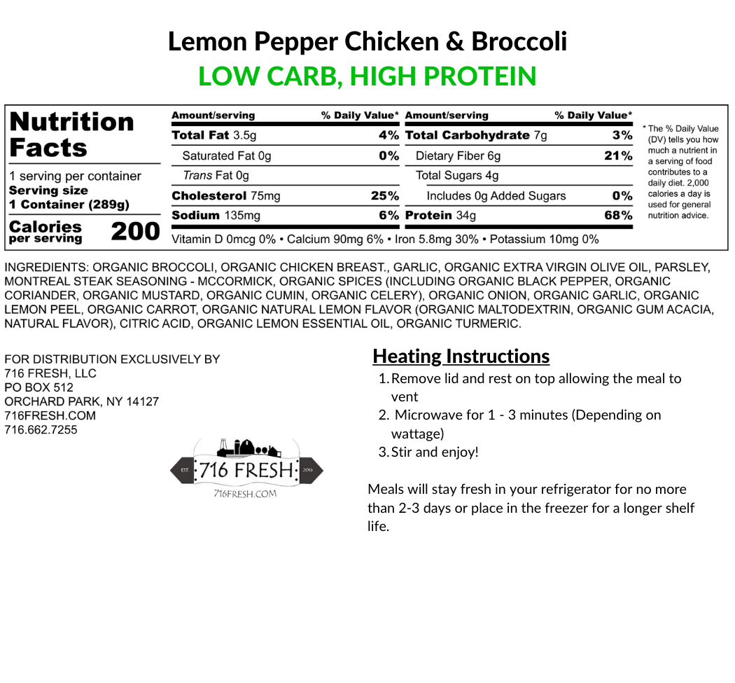 Low Carb Lemon Pepper Chicken & Broccoli