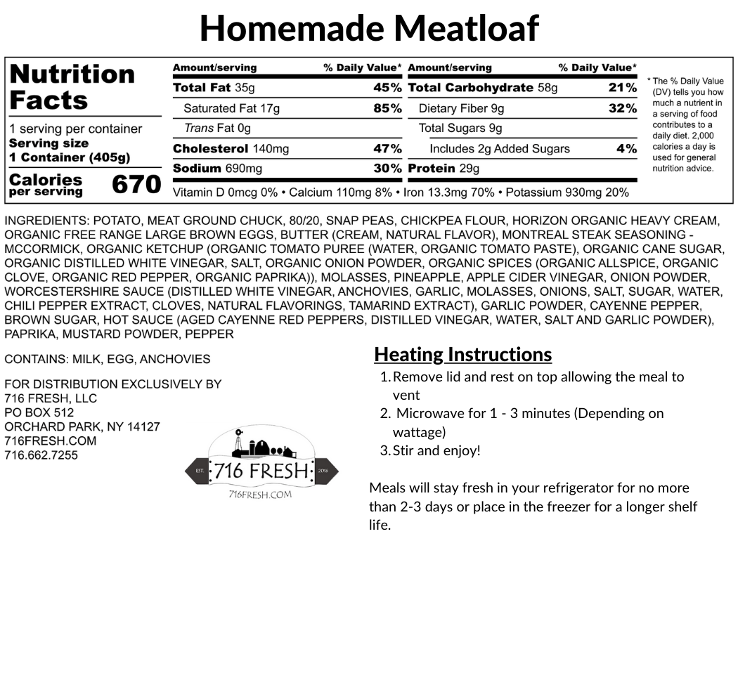 Homemade Meatloaf, GF