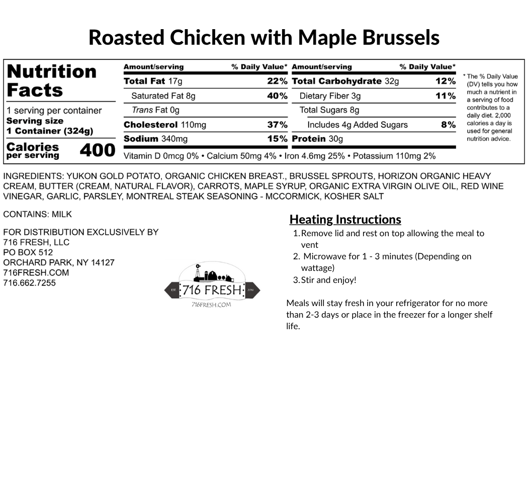 Roasted Chicken With Maple Brussels