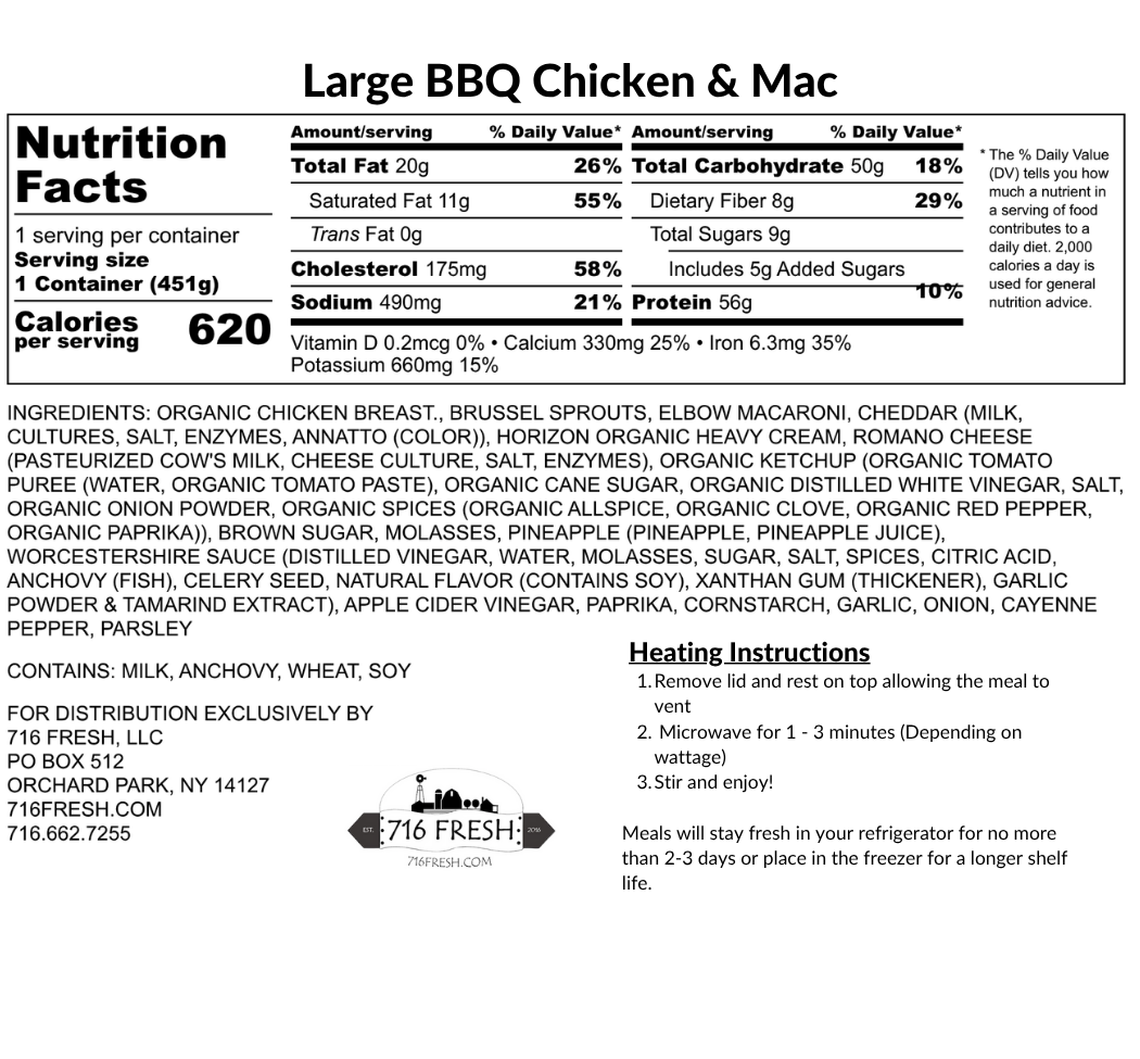 Large BBQ Chicken & Mac