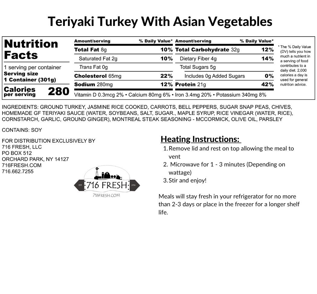 Teriyaki Turkey With Asian Vegetables, GF, DF