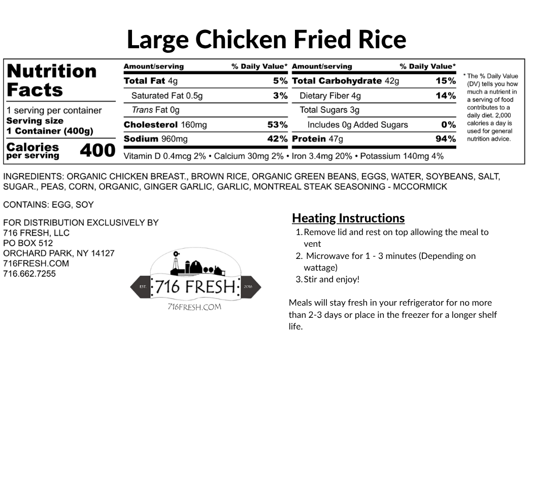 Large Chicken Fried Rice, GF