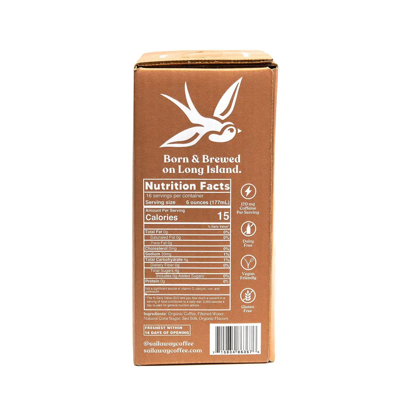 Cold Brew 96oz Box Tap – Ready-to-Drink, SEA SALT & CARAMEL: 1 Box / 16 Servings (Sea Salt & Caramel)