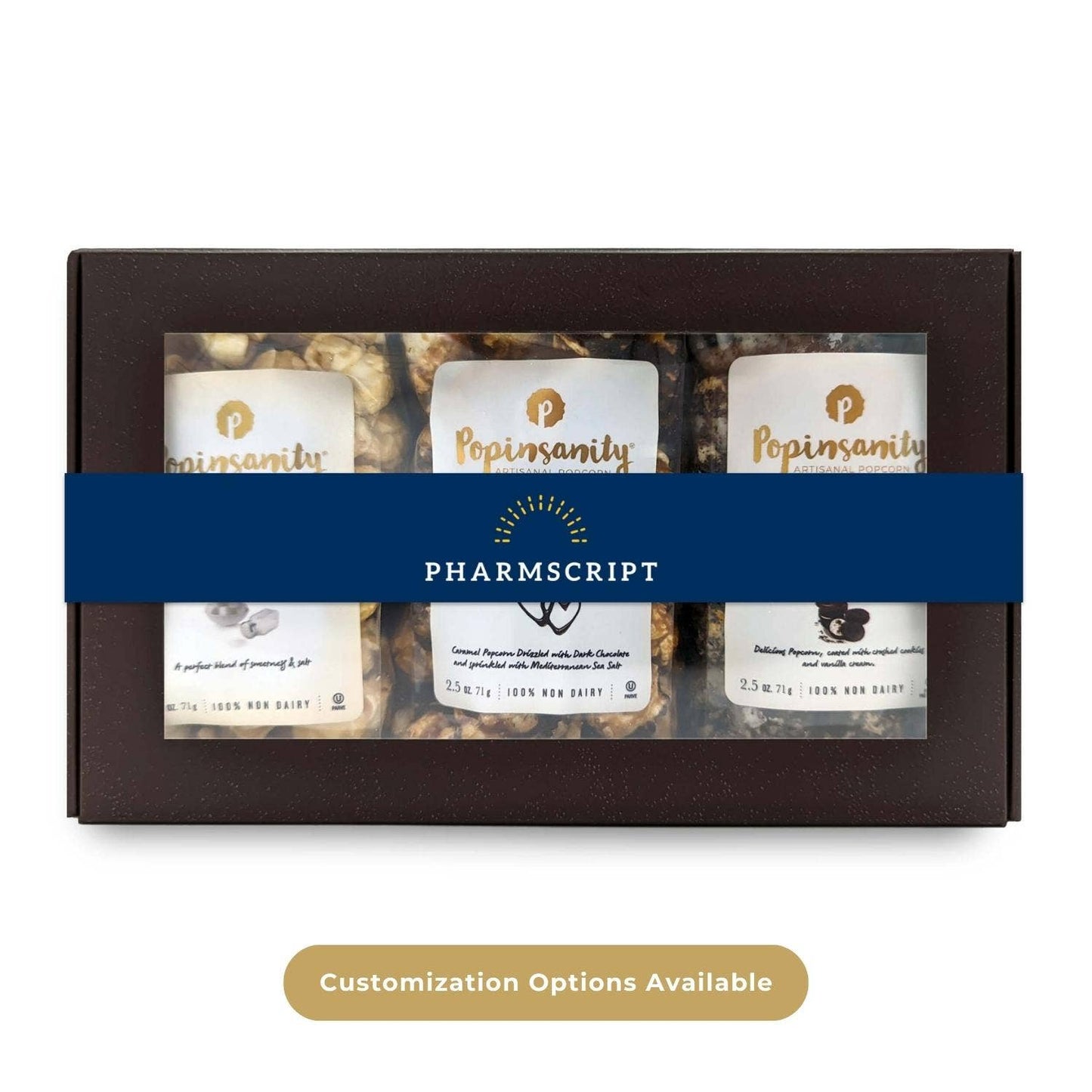 Fancy Popcorn Gift Box | 3 Top Vegan Flavors | Kosher Snack