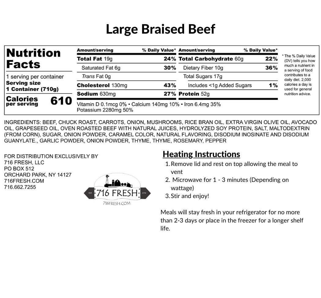 Large Braised Beef, GF