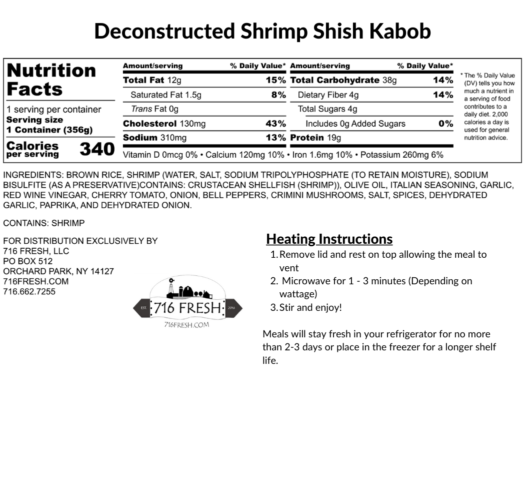 Deconstructed Shrimp Shish Kabobs, GF
