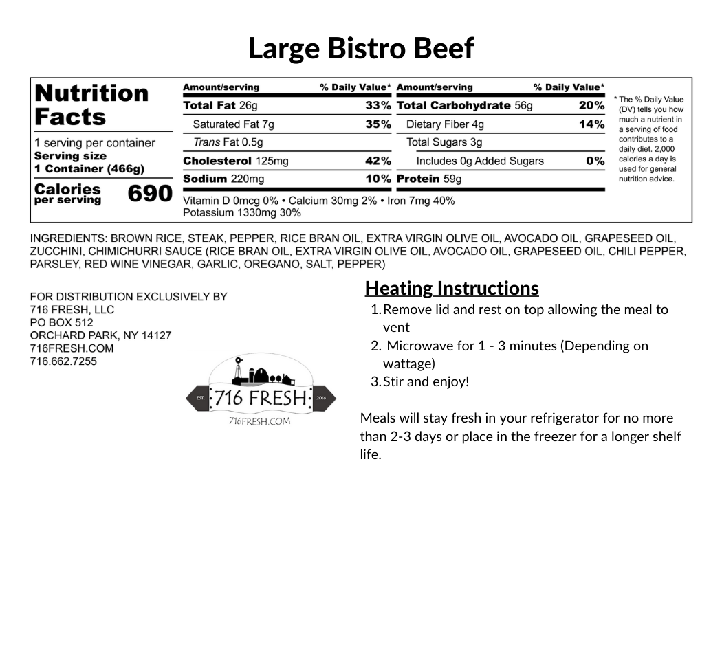 Bistro Beef, GF, DF