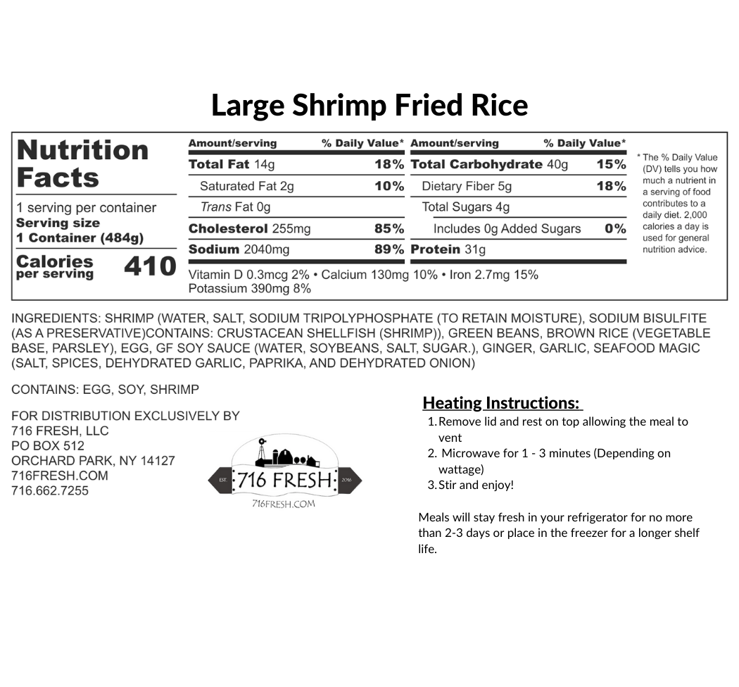 Large Shrimp Fried Rice, GF