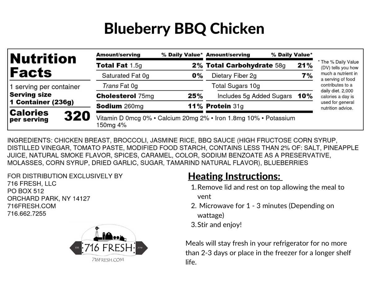 Blueberry BBQ Chicken, GF