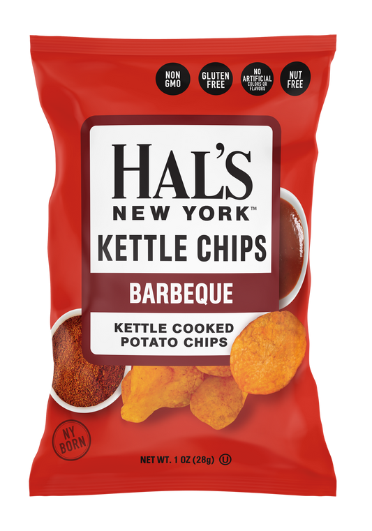 Hal's New York Kettle Chip BBQ 1oz Single Serve Bag