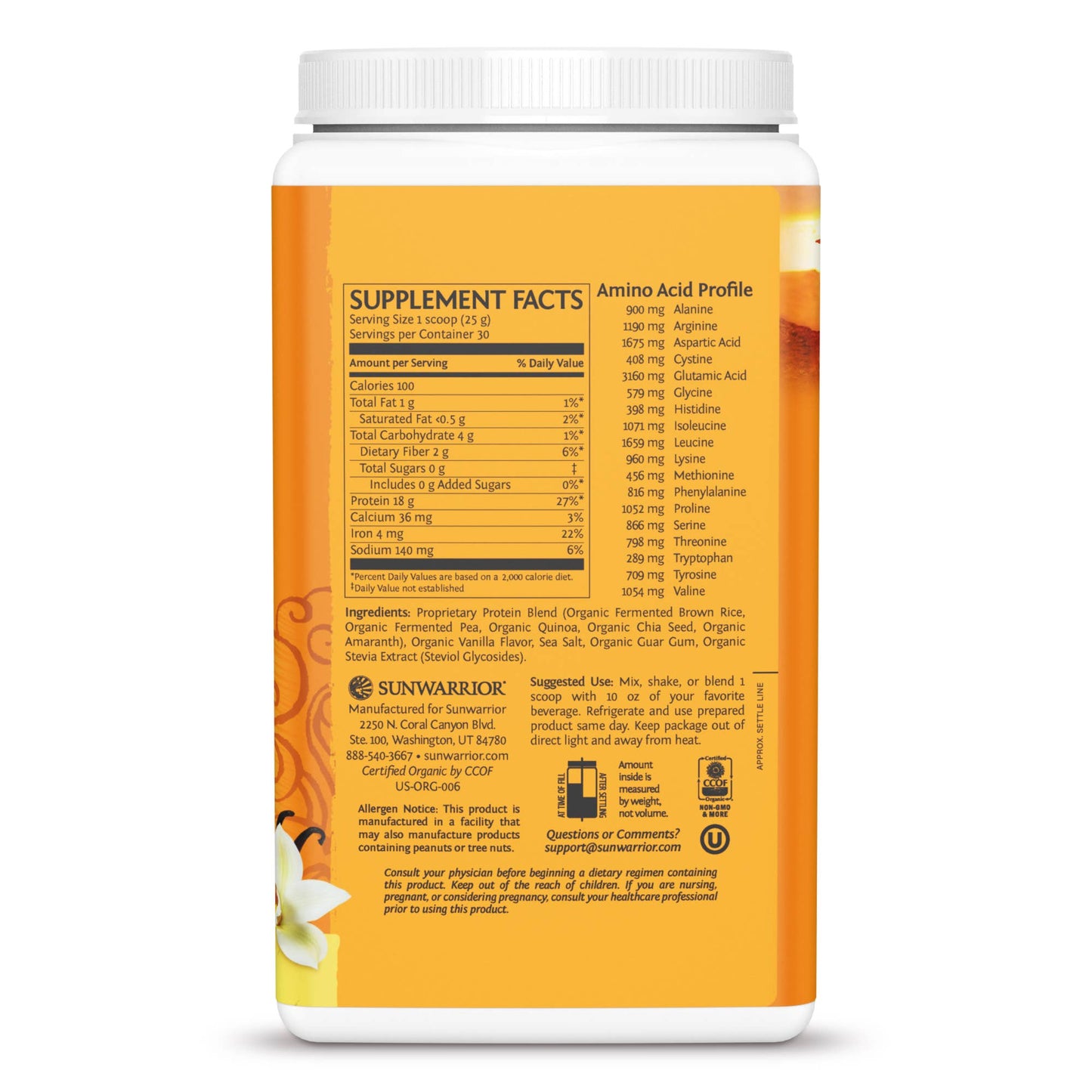X-TRA Classic Plus Vanilla  - Pea & Chia Protein Powder: 375g