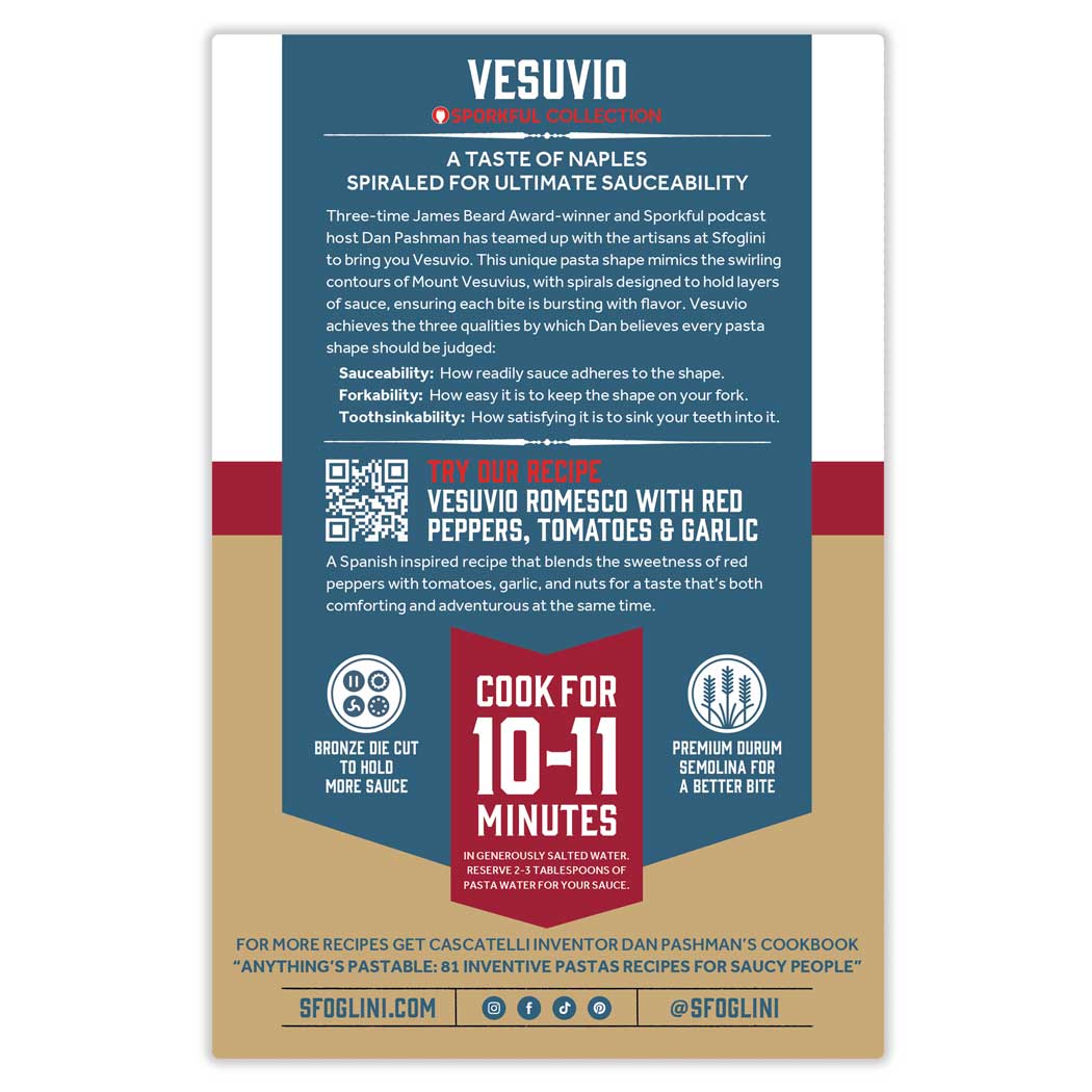 X -TRA Vesuvio, Organic Durum Semolina Pasta