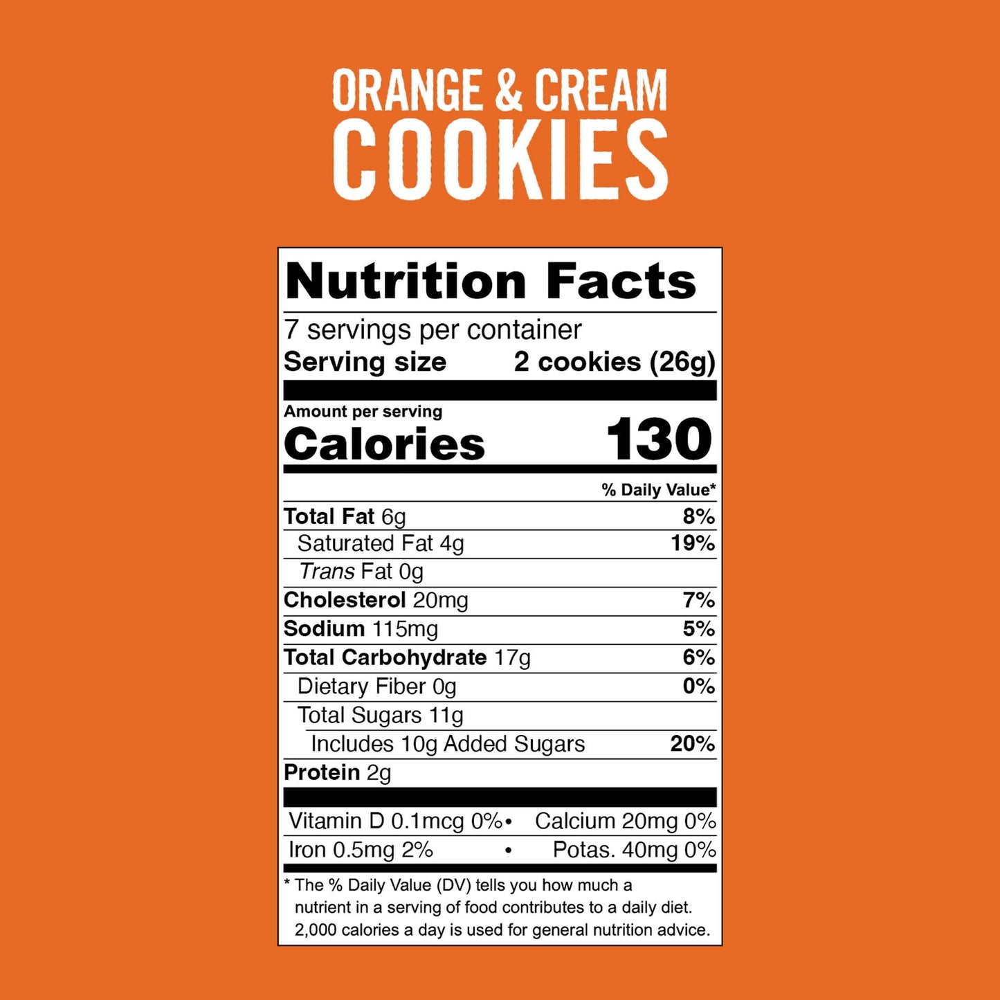 Orange and Cream Cookies | 6.5oz | 12 Count