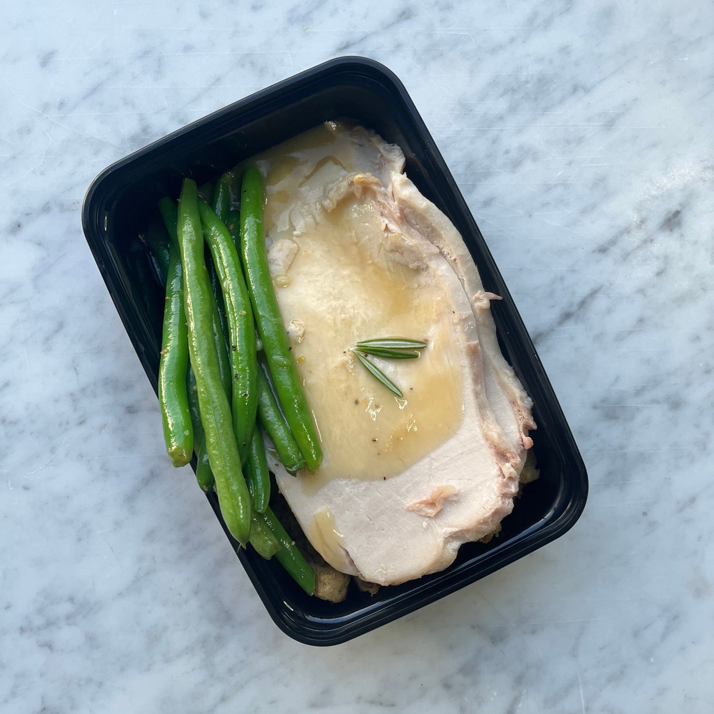 Large Roasted Turkey, Stuffing & Green Beans