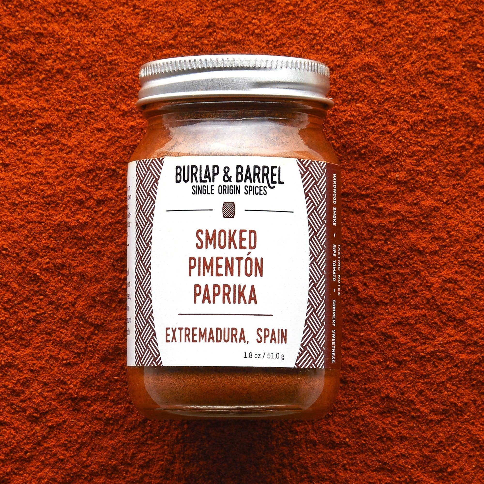 Smoked Pimenton Paprika - Single Origin Spice & Seasoning: 1.8 oz glass jar