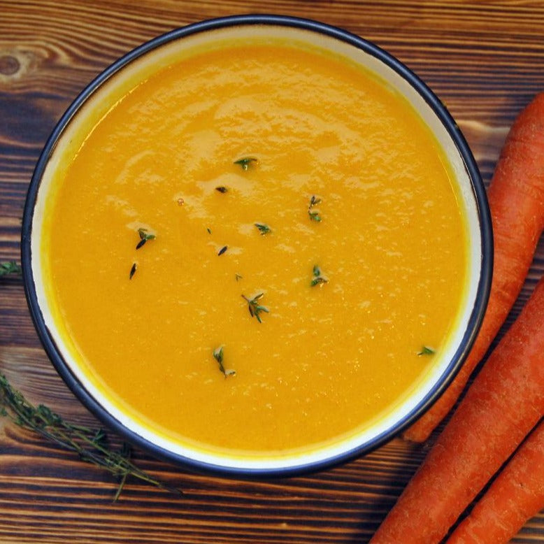 Carrot, Coconut, Ginger Soup, GF,V,VG,DF