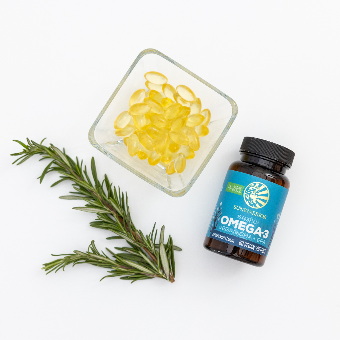 Simply Vegan Omega-3 Capsule Supplement - Vegan DHA + EPA