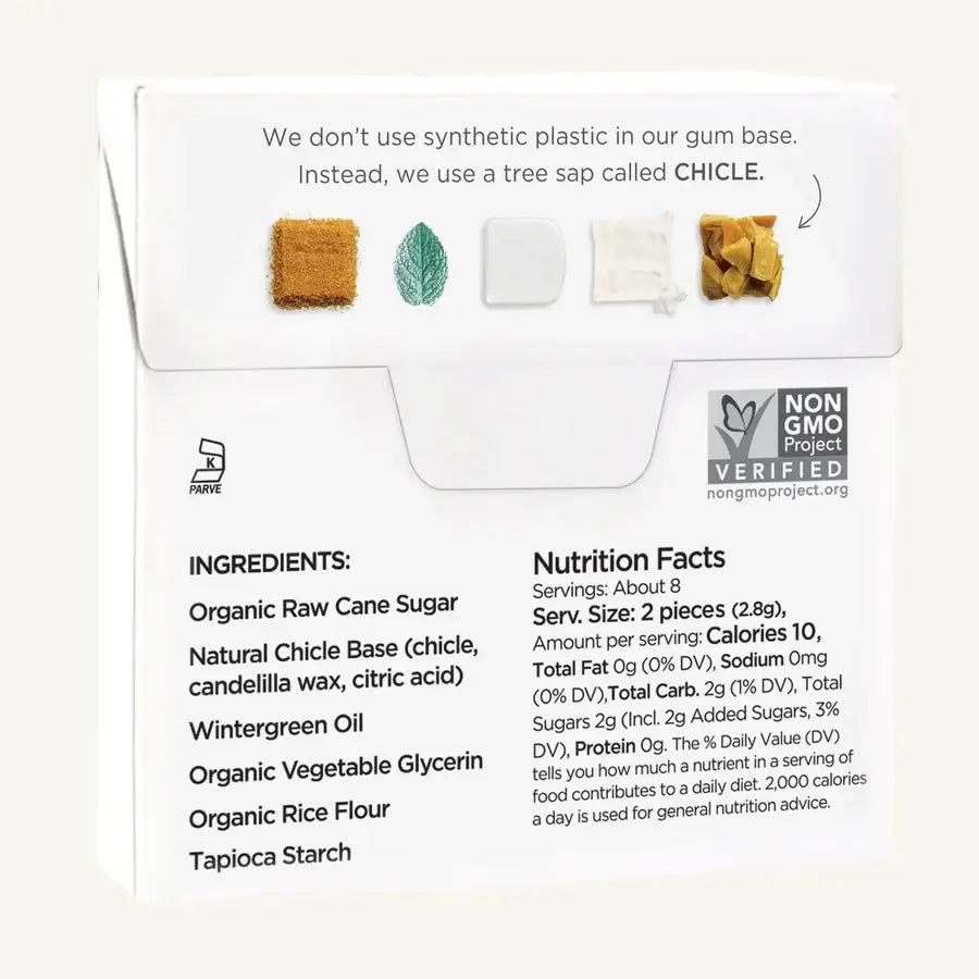 Wintergreen Natural Chewing Gum