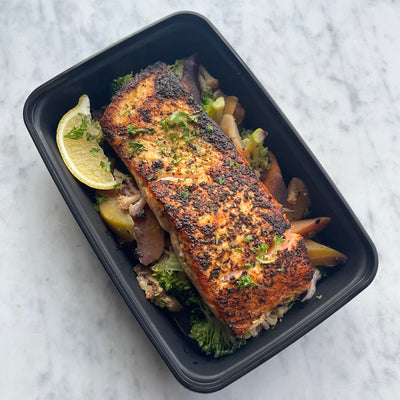 Low Carb Lemon & Herb Salmon With Mixed Vegetables