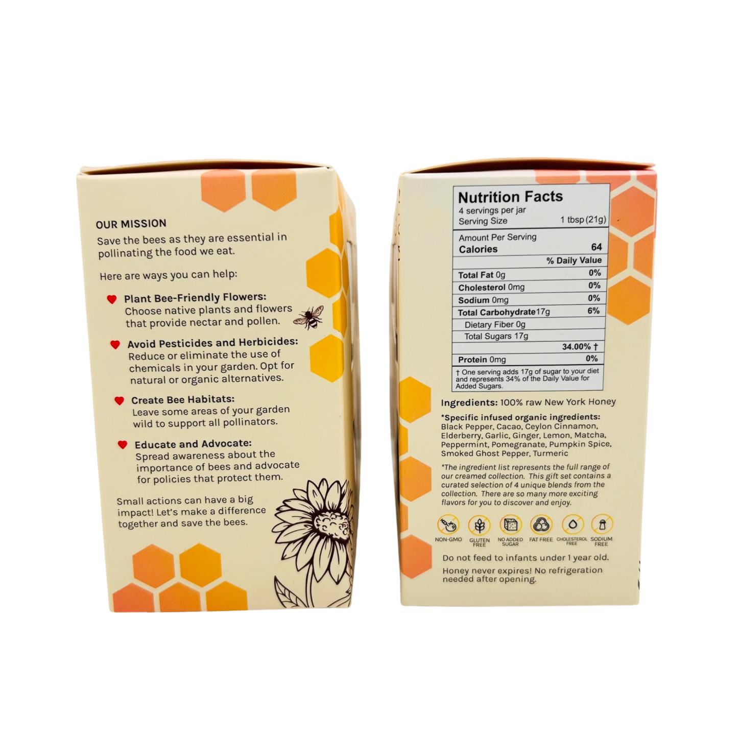 X-TRA New York Honey Gift Set: COZY COMFORT - Cinnamon+Chocolate Pomegranate+Elderberry+Matcha