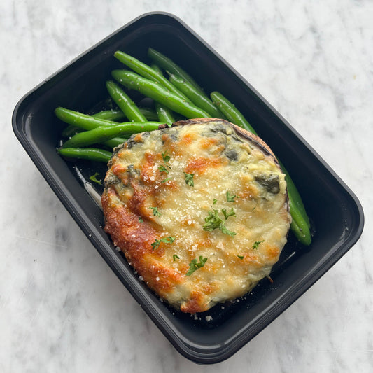 Spinach Artichoke Stuffed Portobello, GF