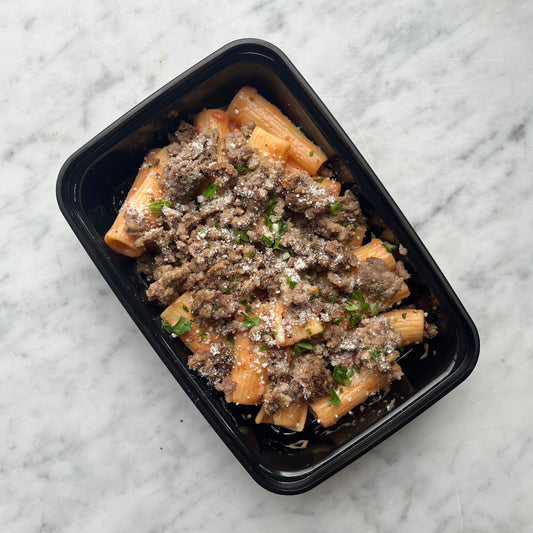 Creamy Beef Rigatoni