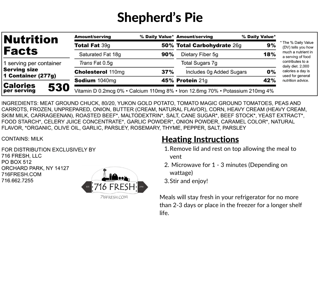 Shepherd’s Pie, GF