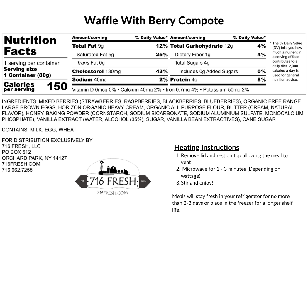 Waffle With Berry Compote