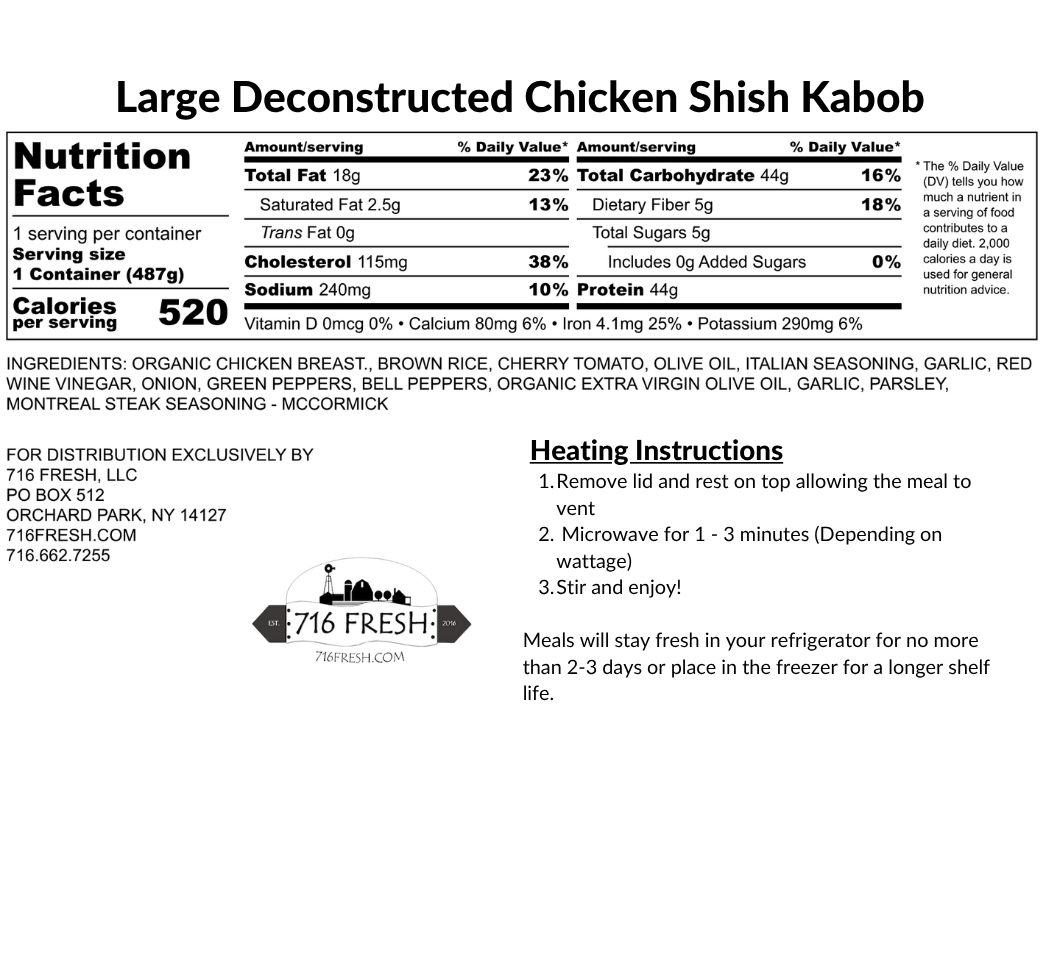 Large Deconstructed Chicken Shish Kabobs