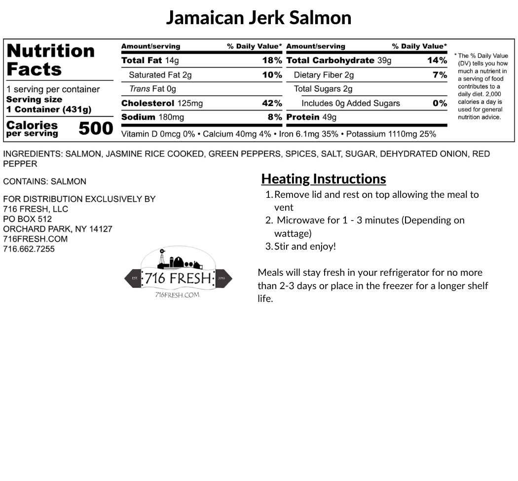Jamaican Jerk Salmon, GF, DF
