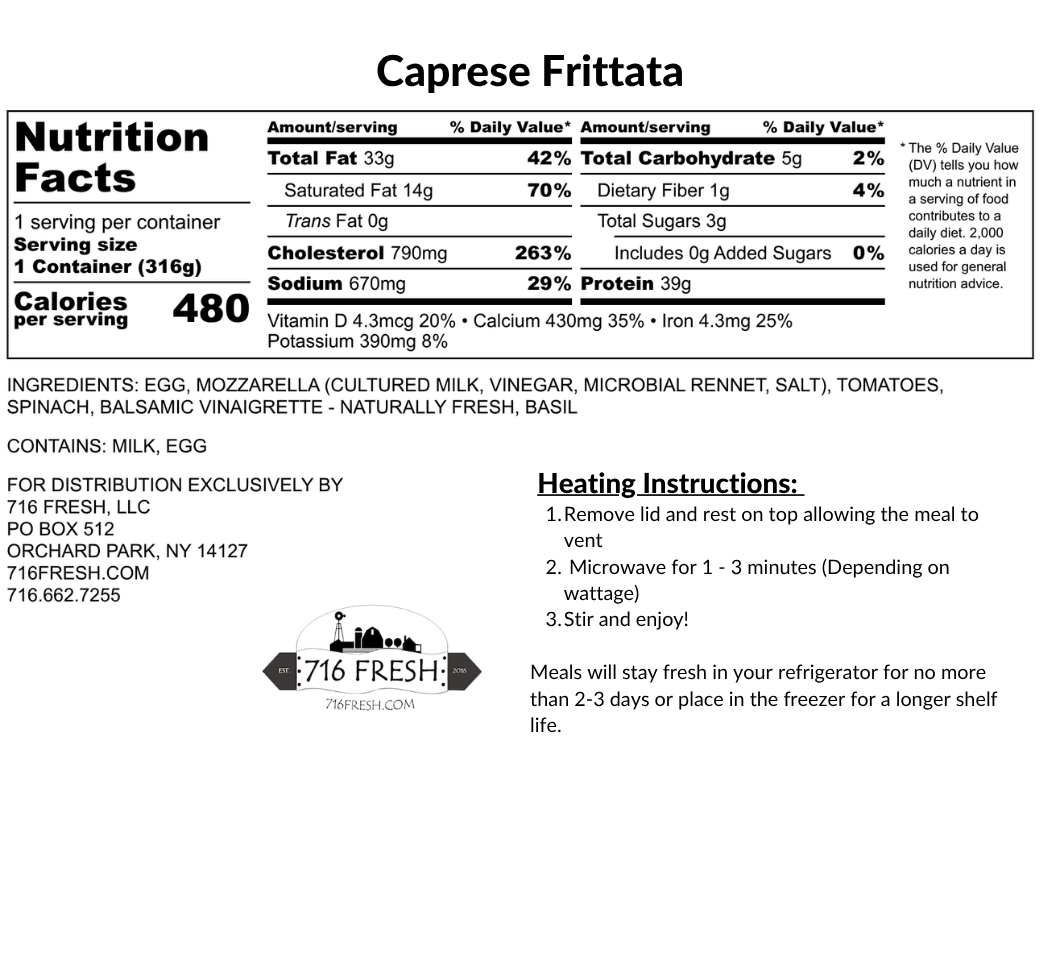 Caprese Frittata, GF