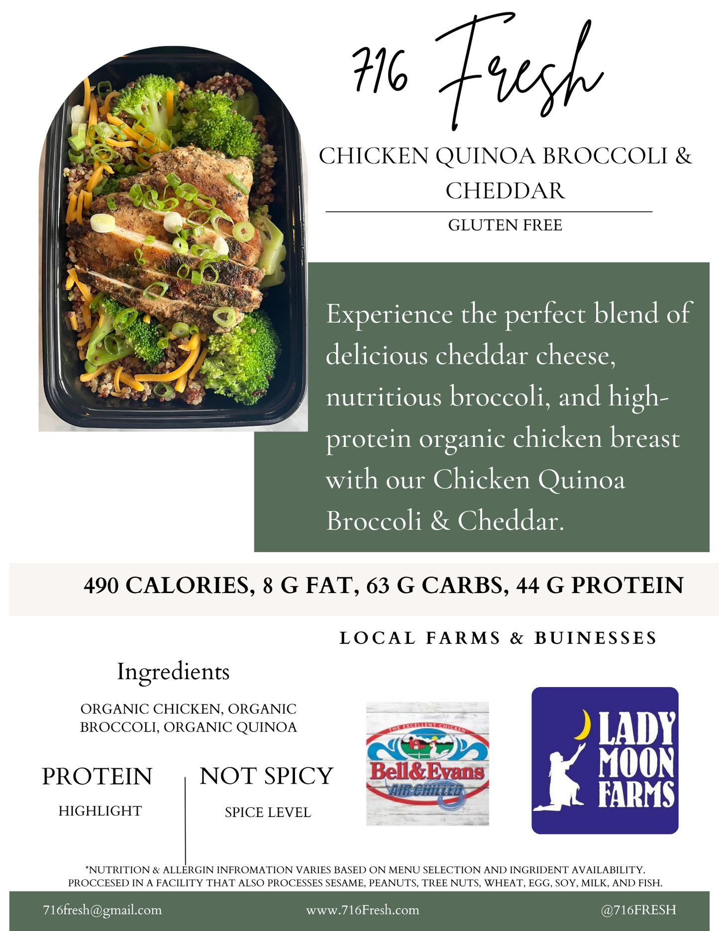 Chicken Quinoa Broccoli & Cheddar, GF