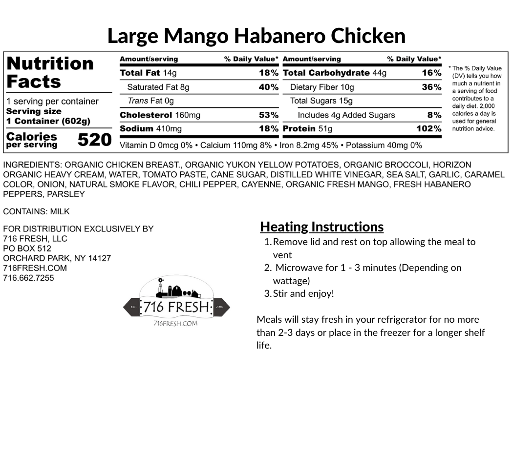 Mango Habanero Chicken, GF