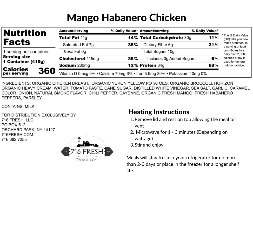 Mango Habanero Chicken, GF