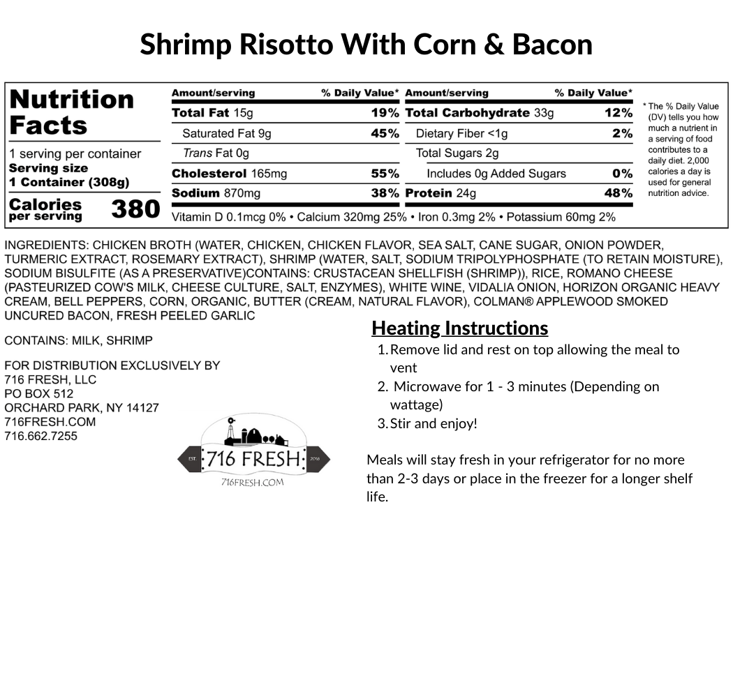 Shrimp Risotto With Corn & Bacon